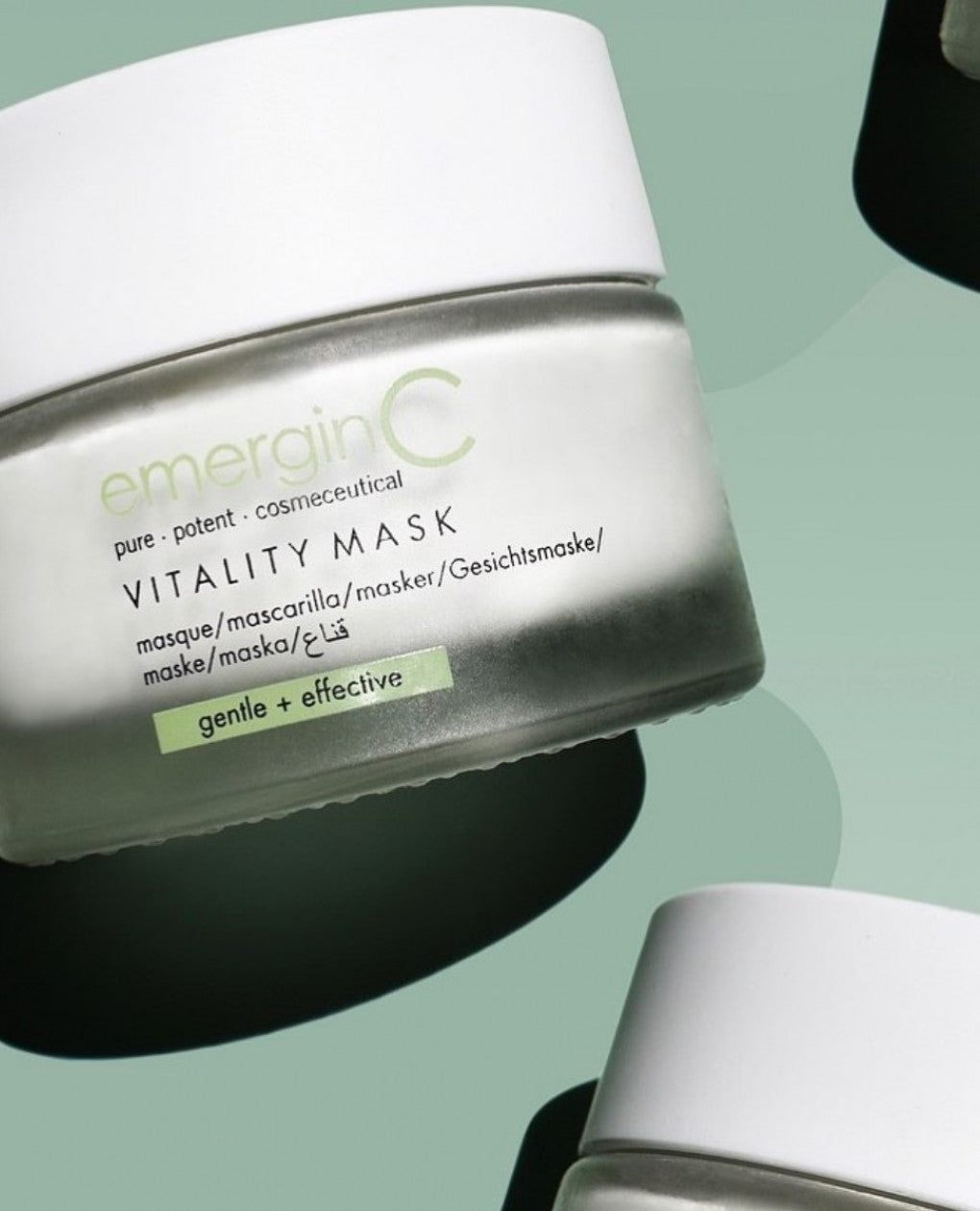 emerginC Gentle + Effective Vitality Mask Jar Display