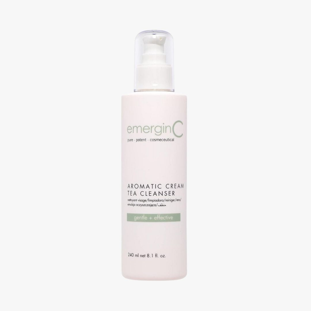 emerginC Australia Aromatic Cream Tea Cleanser – Gentle cream cleanser infused with green and white tea extracts to soothe and purify.