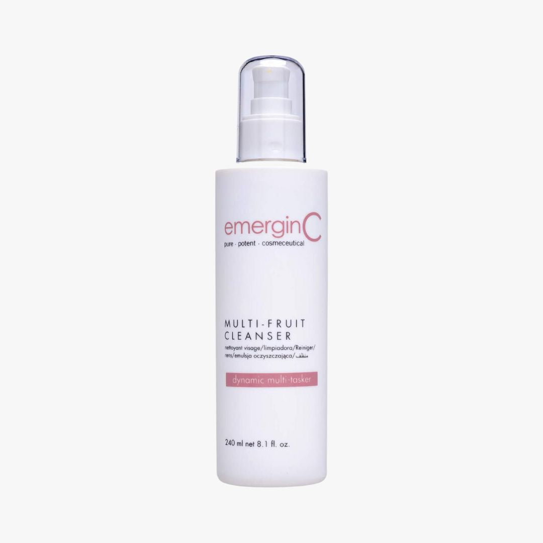 emerginC Australia Multi-Fruit Cleanser – Fruit-extract-infused cleanser to gently exfoliate and brighten skin.