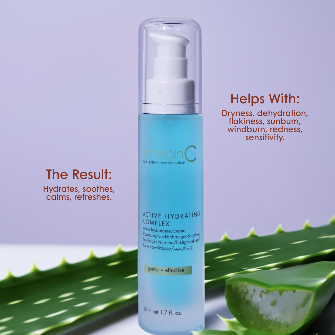 emerginC Active Hydrating Complex 50ml – lightweight gel hydrator with hyaluronic acid.