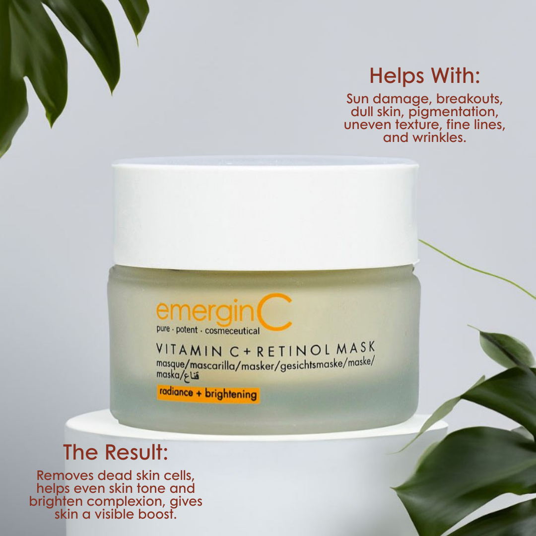 emerginC Vitamin C + Retinol Mask – brightening and anti-ageing mask with powerful actives.