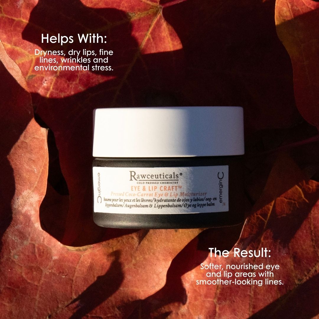 emerginC Australia Rawceuticals Eye and Lip Craft for dry lips, dryness and fine lines around the eyes, leaving delicate areas softer, nourished and smoother-looking.