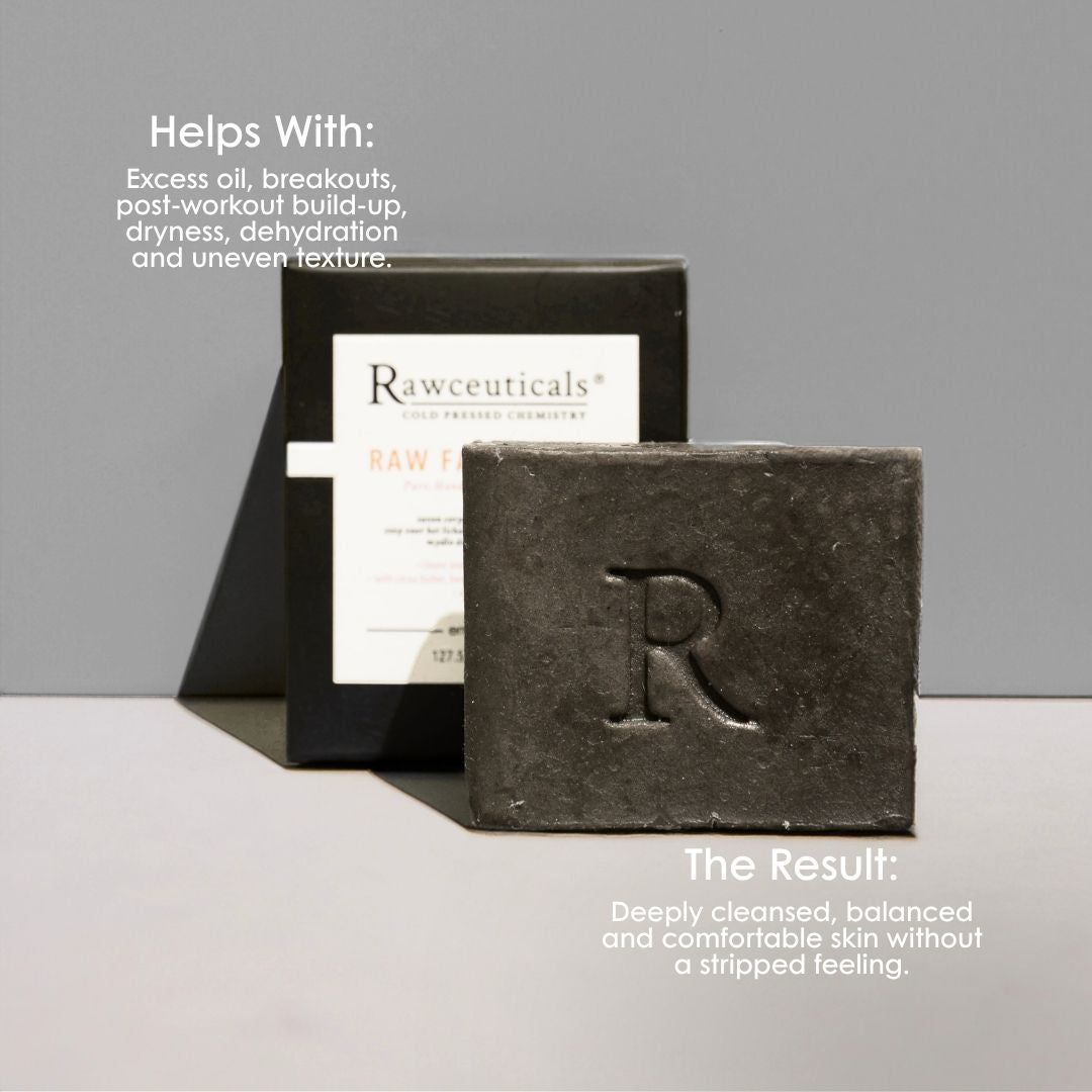 emerginC Australia Rawceuticals facial cleansing bar for excess oil, breakouts and daily build-up, leaving skin deeply cleansed, balanced and comfortable.